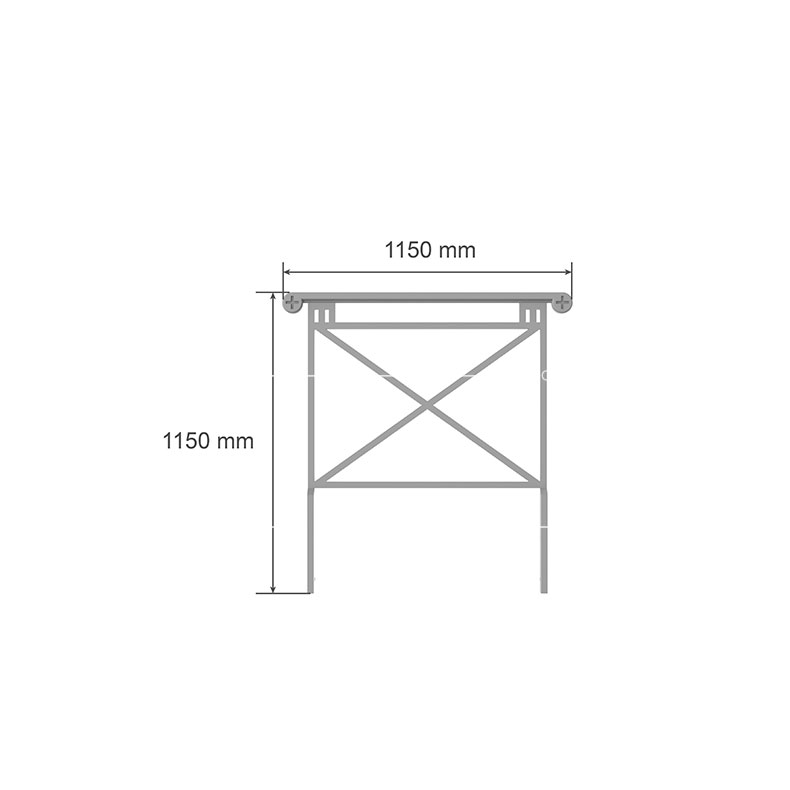 Dimensions barrière Marseille : largeur 1150 mm, hauteur 1150 mm.