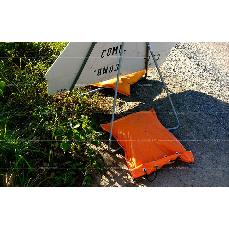 Sac de lestage en PVC orange à remplir de sable